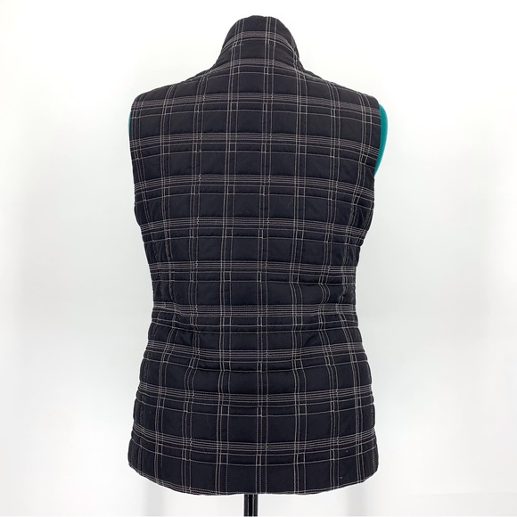 Geoffrey Beene Sport Black Plaid Lightweight Puffer Vest, Medium - Picture 8 of 16